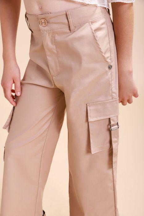 Pantalone Elegante Tasconato Beige