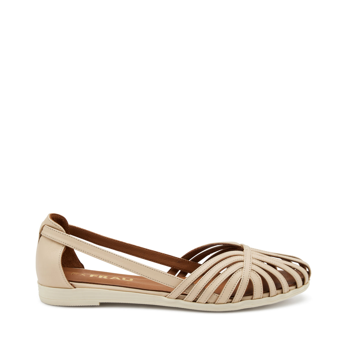 Ballerine Ragnetto In Pelle Beige