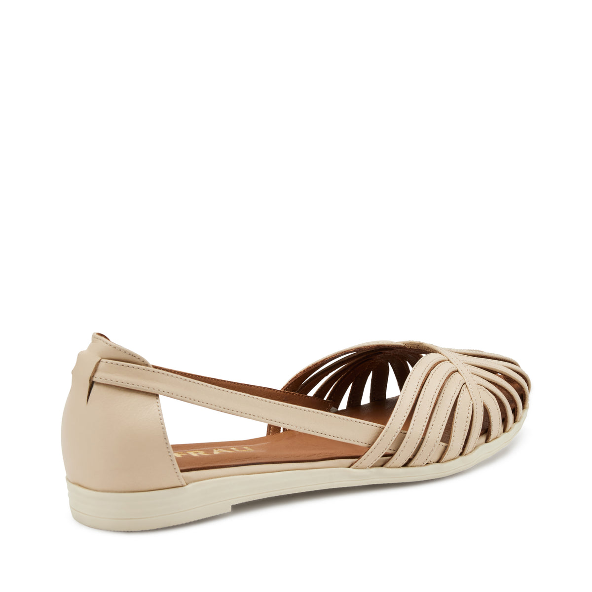 Ballerine Ragnetto In Pelle Beige