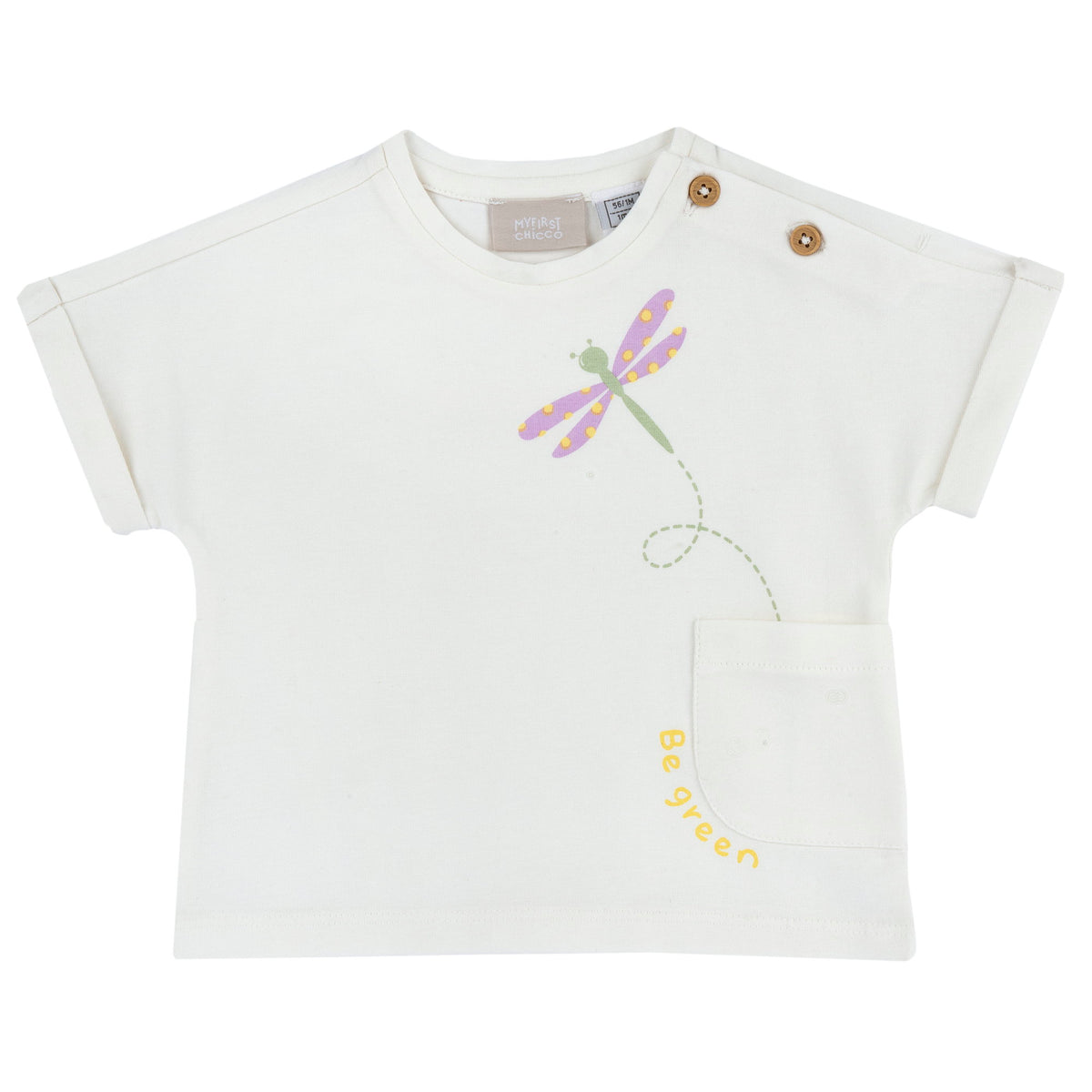 T Shirt Manica Corta Bianco Fantasia