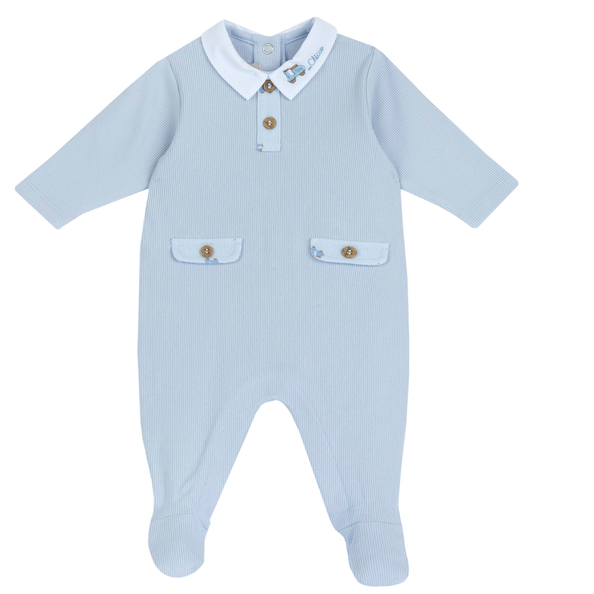 Tutina Aperta Entrogamba Bianco Azzurro