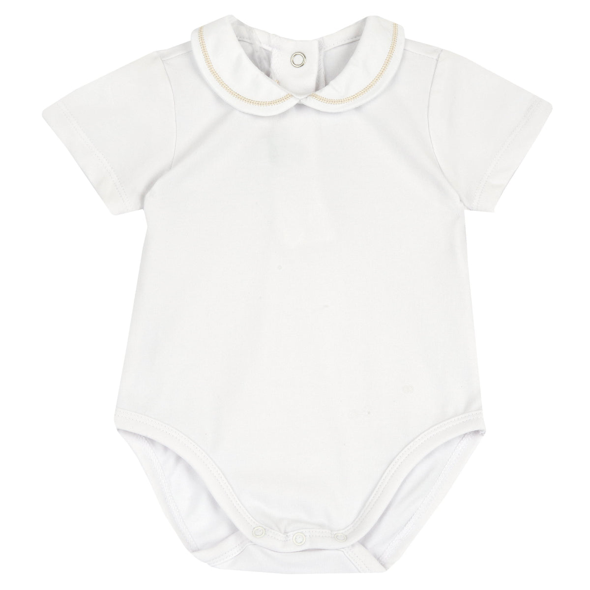 Body Esternabile Manica Corta Bianco Beige