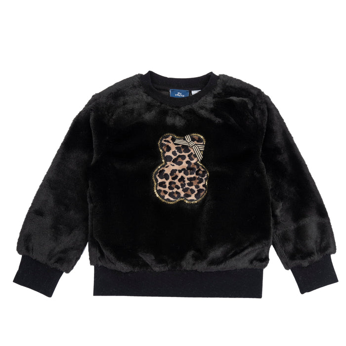 Felpa Orsetto Nera Leo