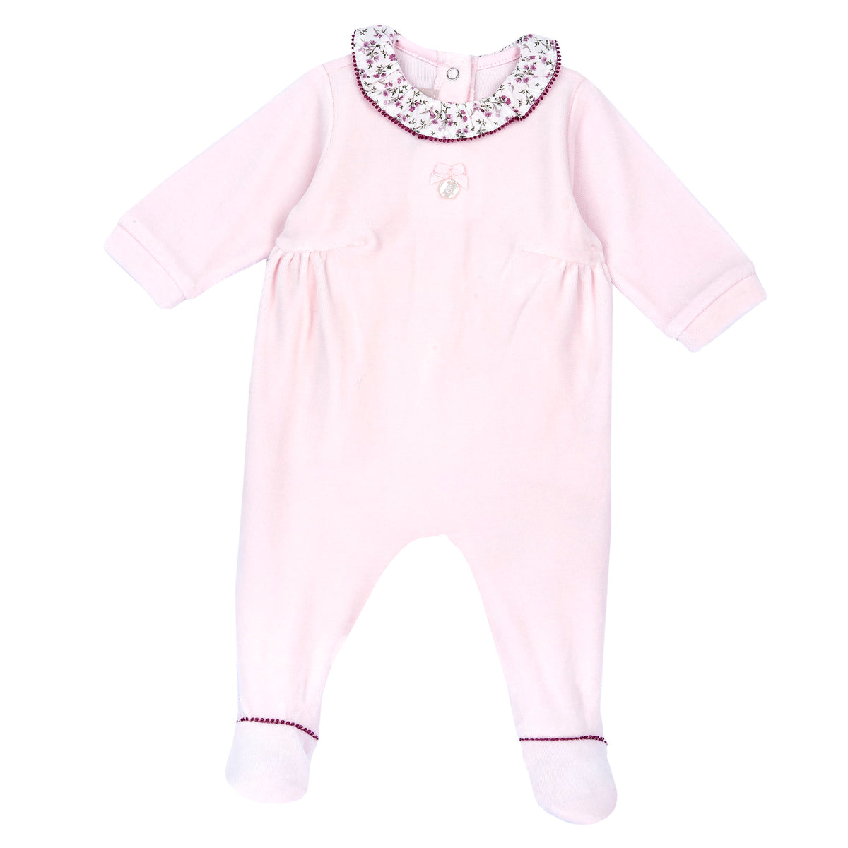 Tutina Ciniglia Rosa Colletto Fantasia Rosa