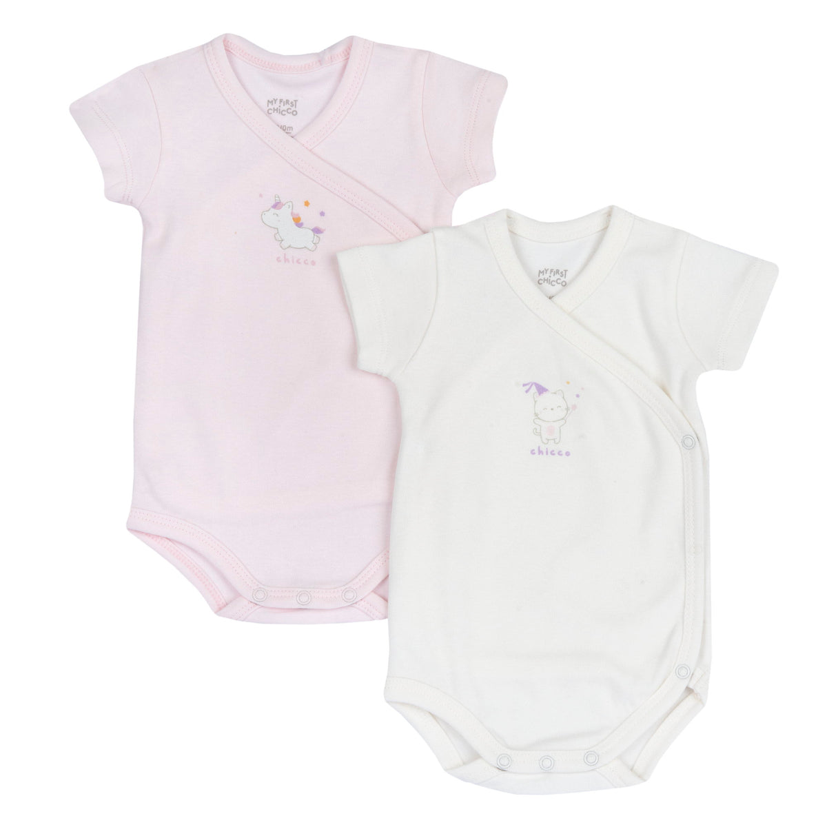 Set 2 Body Manica Corta Rosa