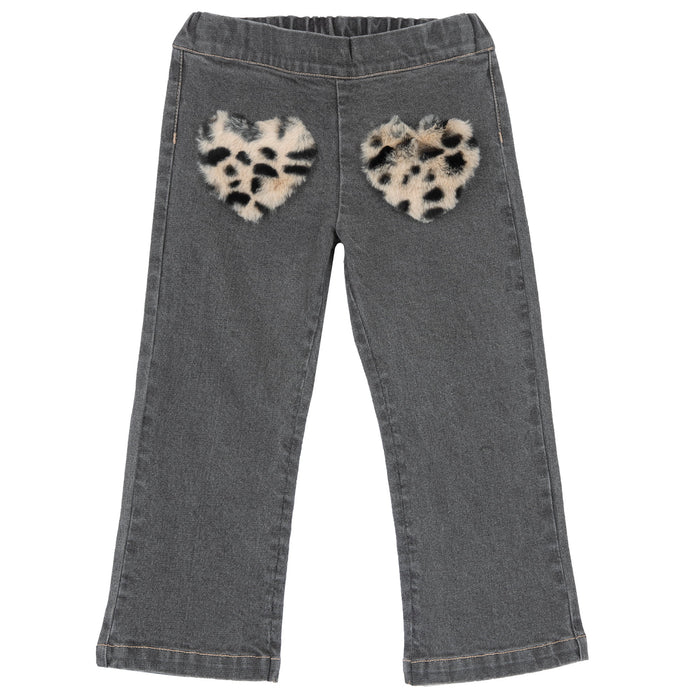 Jeans Grigio Con Tasca Leo