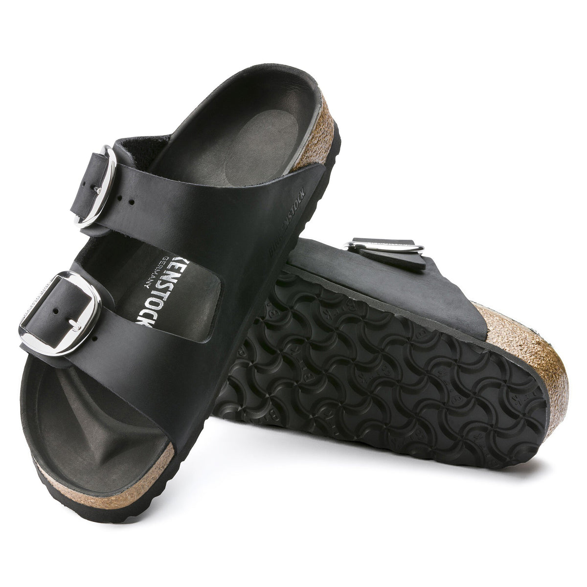 Arizona Big Buckle Black Oiled Leather