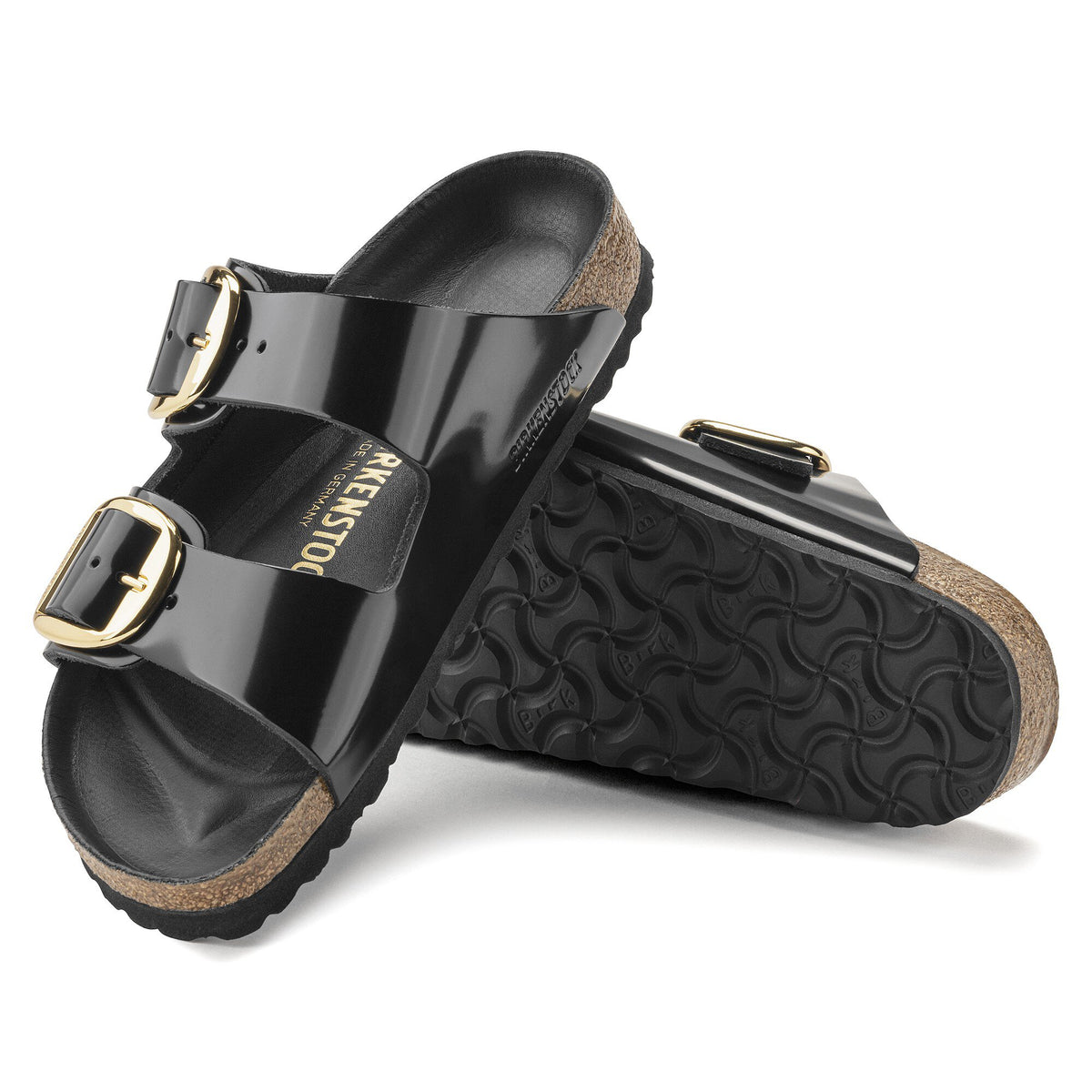 Arizona Big Buckle Shine Black Natural Leather