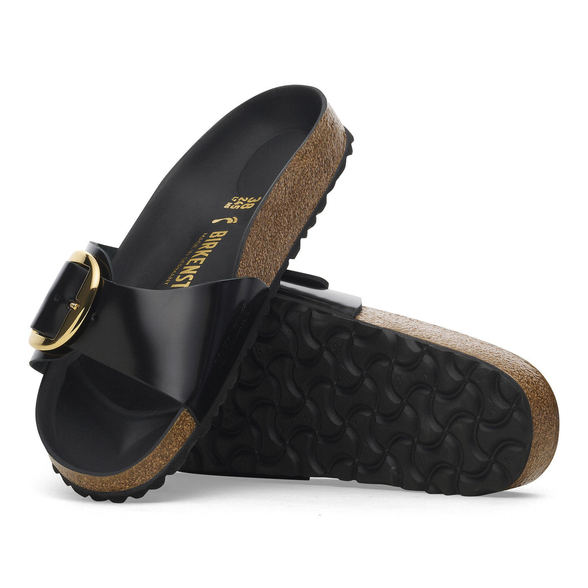 Madrid Big Buckle shine black Natural Leather