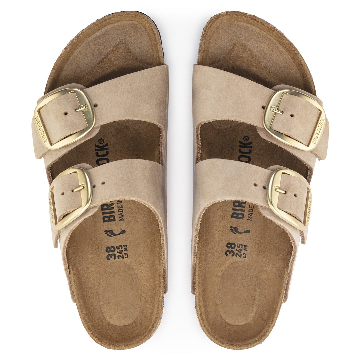 Arizona Big Buckle Sandcastle Nubuck Leather