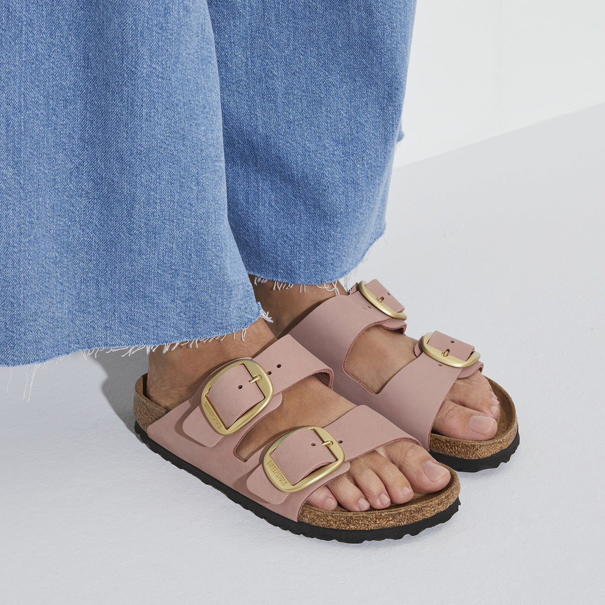 Arizona Big Buckle Old Rose Nubuck Leather