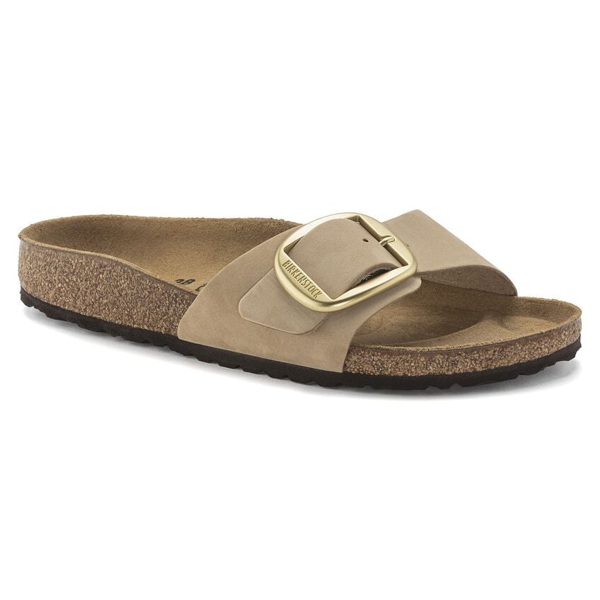 Madrid Big Buckle Sandcastle Nubuck Leather