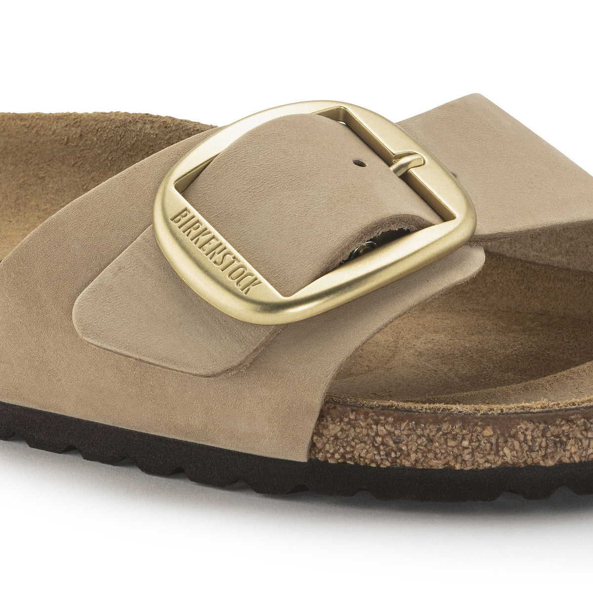 Madrid Big Buckle Sandcastle Nubuck Leather