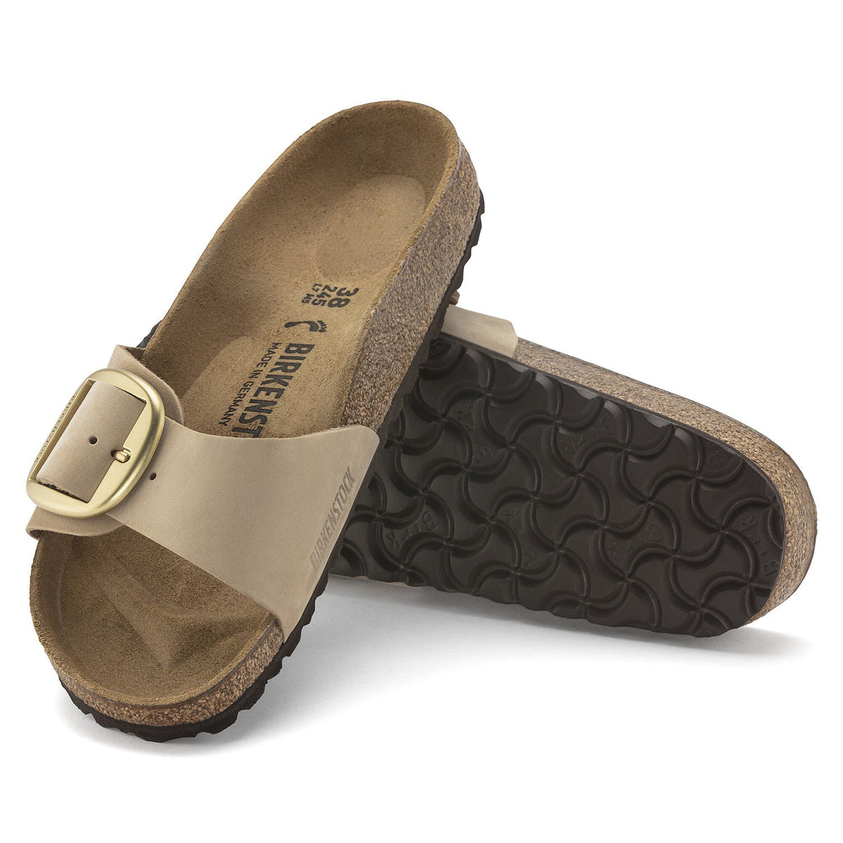 Madrid Big Buckle Sandcastle Nubuck Leather