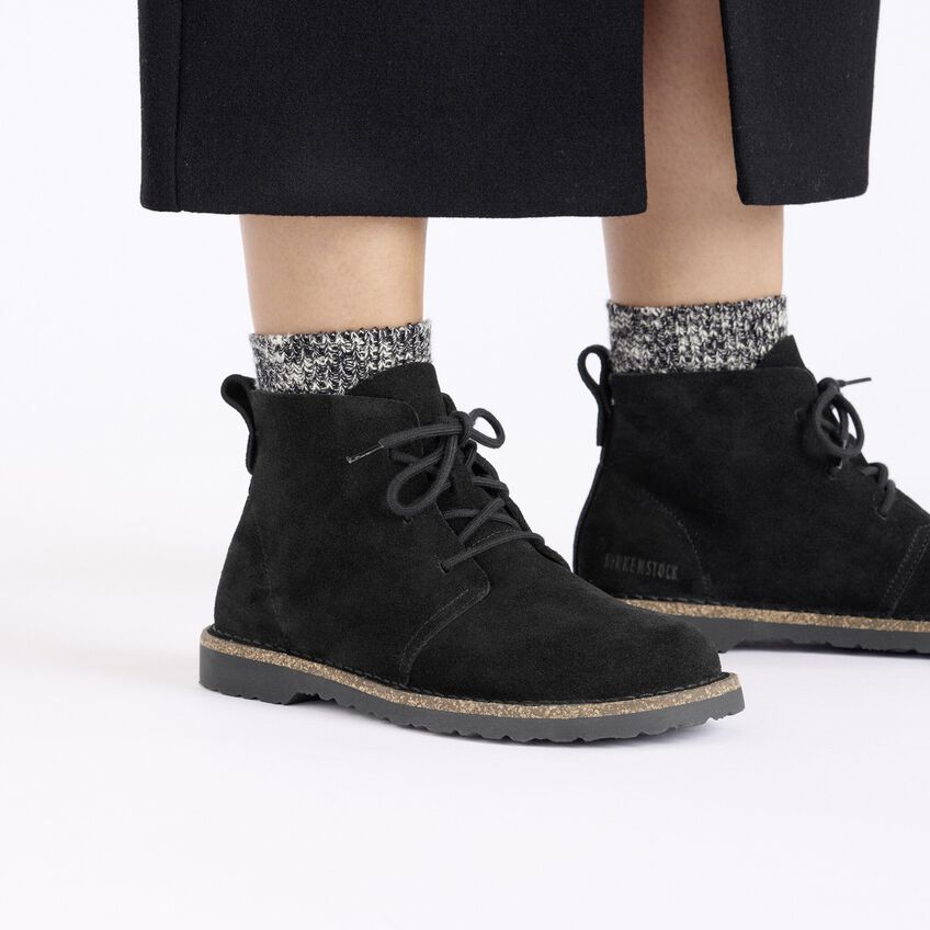 Uppsala Mid Women black Suede Leather