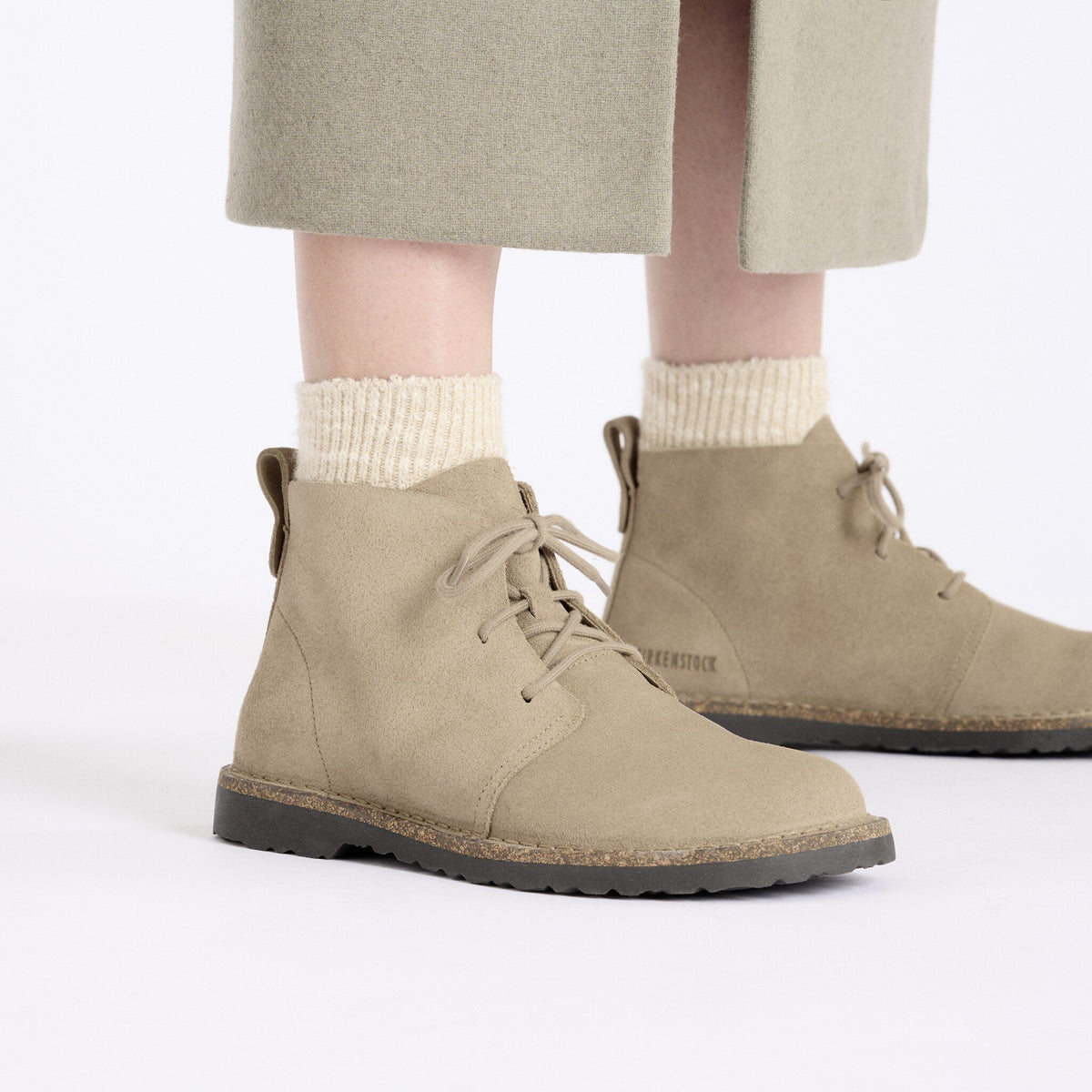 Uppsala Mid Women taupe Suede Leather