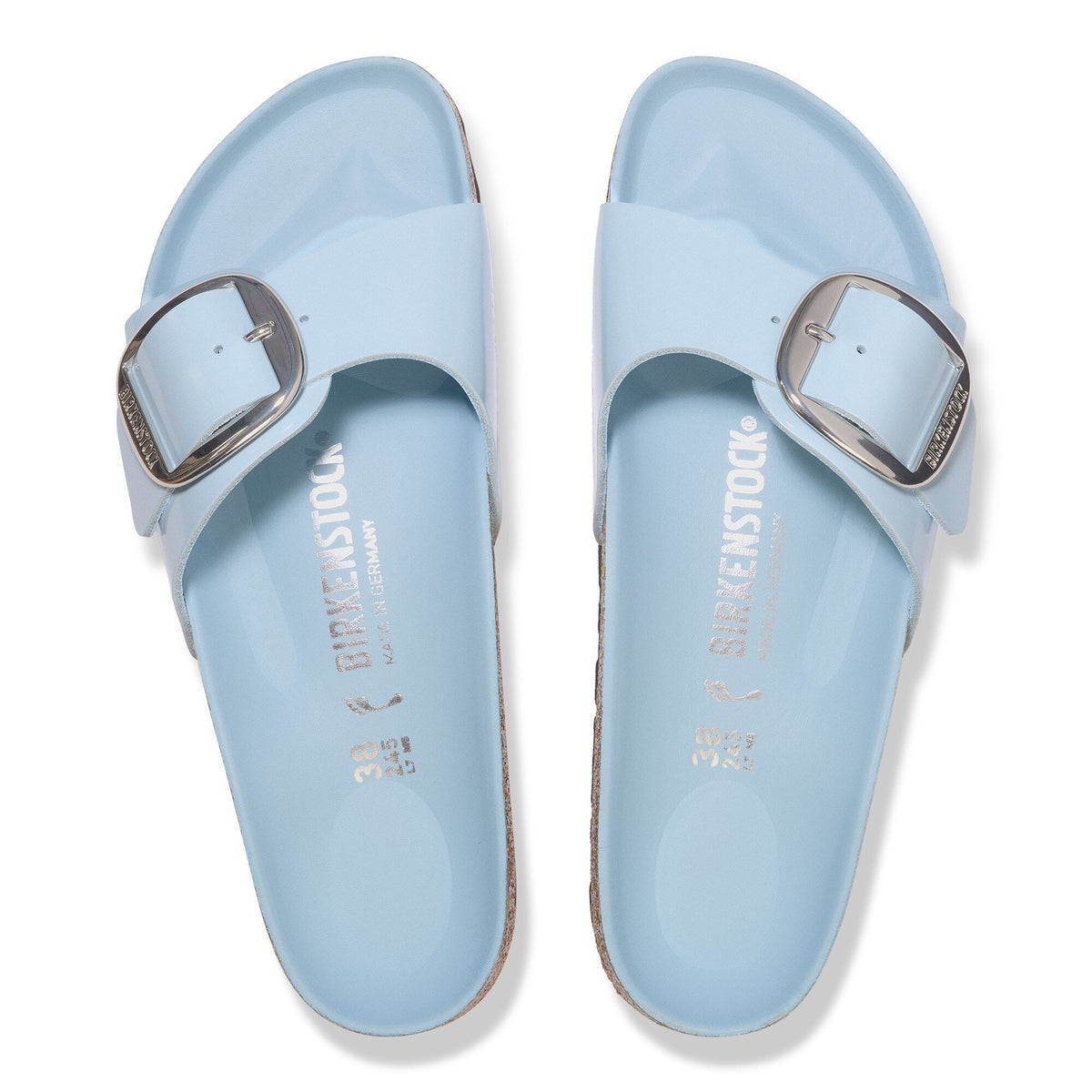 Madrid Big Buckle shine blue Natural Leather