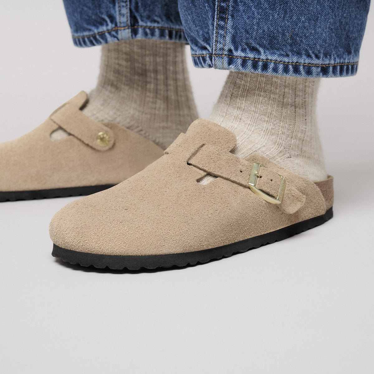 Boston sandcastle Suede Leather