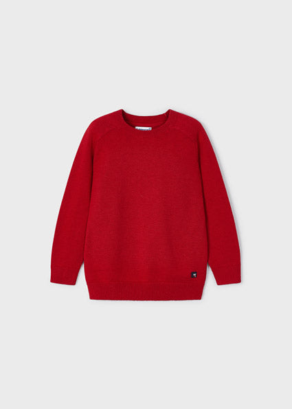 Maglione Jersey Collo Tondo Basico Rosso