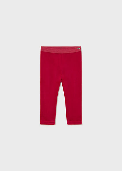 Leggings Velluto Basic Rosso