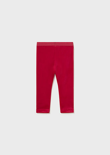 Leggings Velluto Basic Rosso