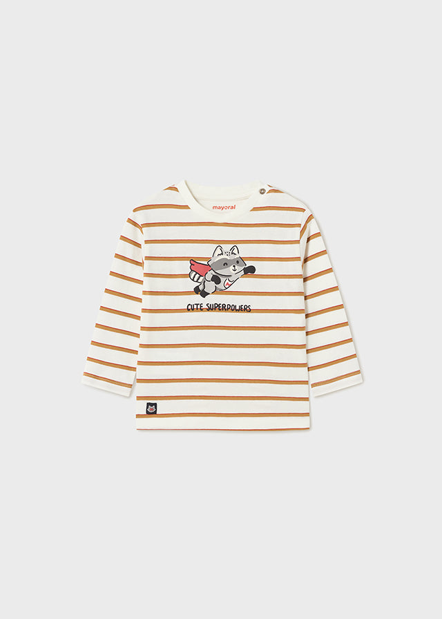 Maglietta Manica Lunga Righe Arachide