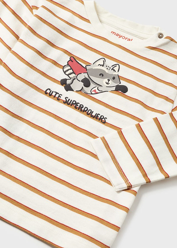 Maglietta Manica Lunga Righe Arachide