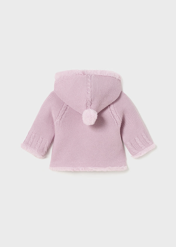 Cardigan Pompon Mauve