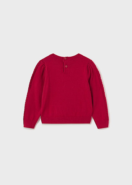 Maglione Jersey Jacquard Rosso