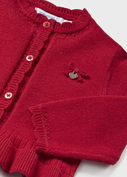 Giacchino Lungo Tricot Rosso