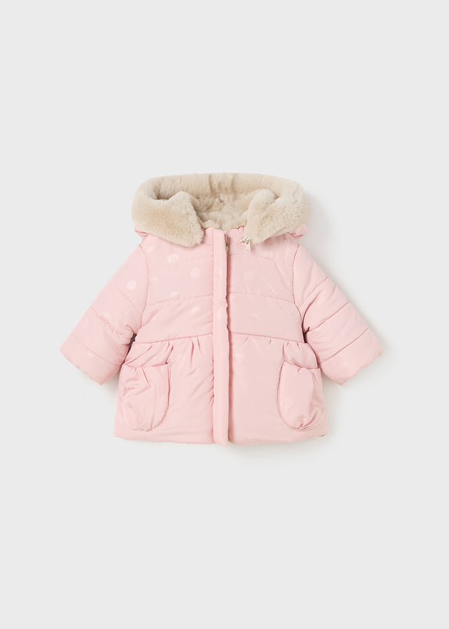 Giaccone Reversibile Rosa Baby