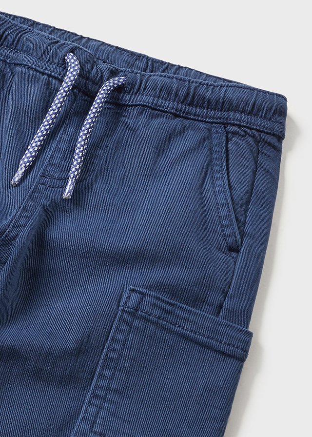 Pantalone Cargo Twill Indaco