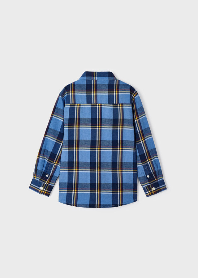Camicia Manica Lunga Quadri Cielo