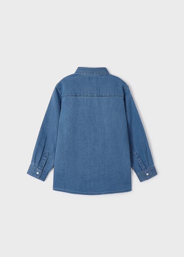 Camicia Manica Lunga Soft Denim Mezzo