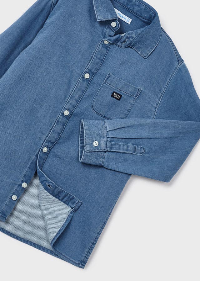 Camicia Manica Lunga Soft Denim Mezzo