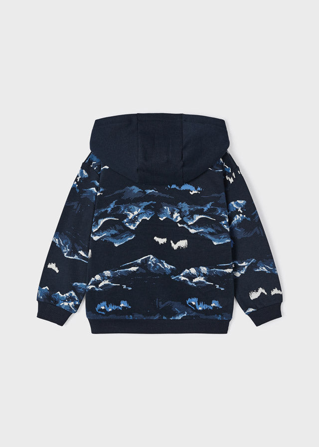 Pullover Stampato Blu Notte