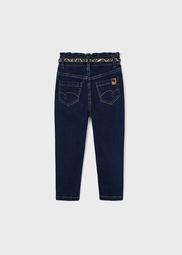 Pantalone Lungo Denim Cinta Scuro