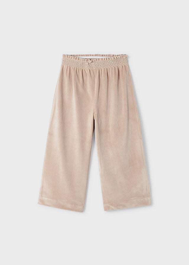 Pantalone Cropped Velluto Seppia