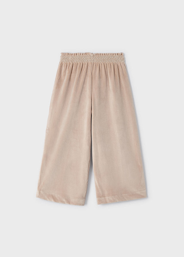 Pantalone Cropped Velluto Seppia