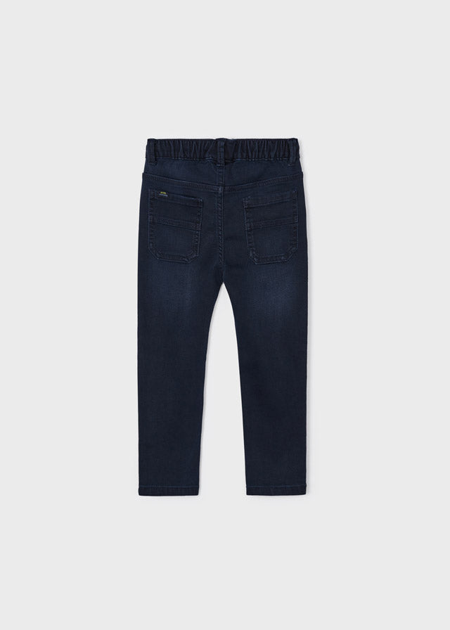 Pantalone Soft Denim Jogger Blue Black