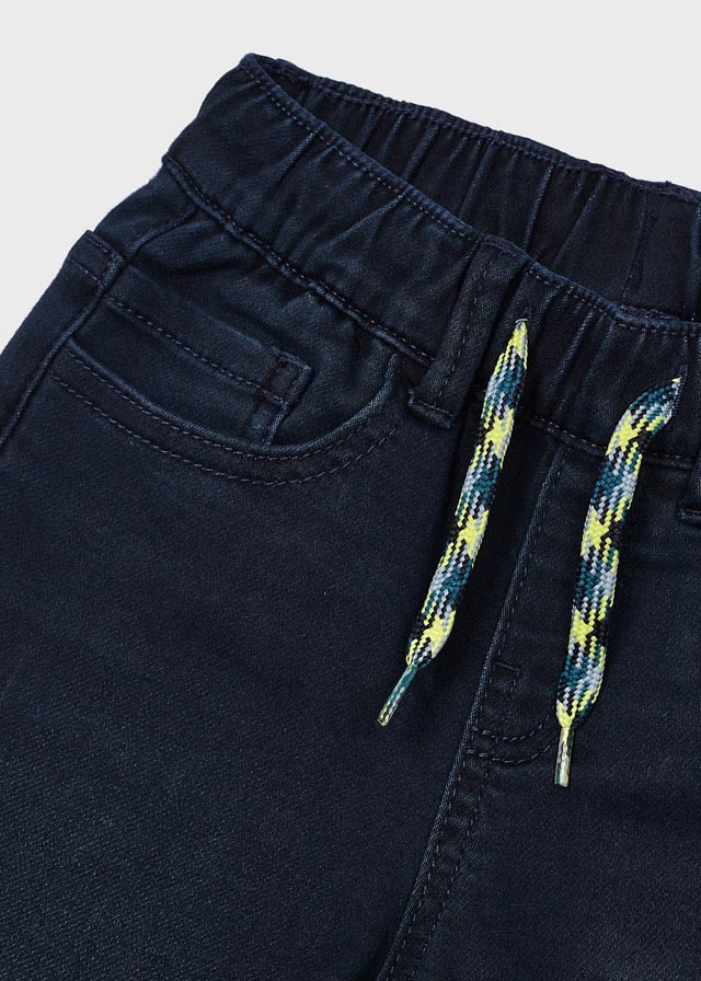 Pantalone Soft Denim Jogger Blue Black