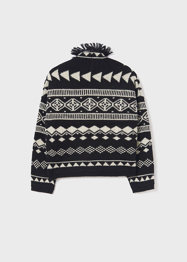 Cardigan Tricot Fantasia Nero
