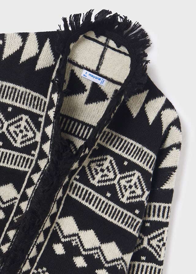 Cardigan Tricot Fantasia Nero
