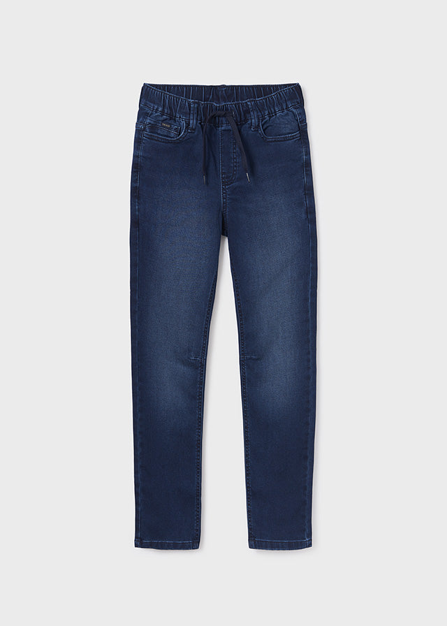 Pantalone Soft Denim Jogger Scuro