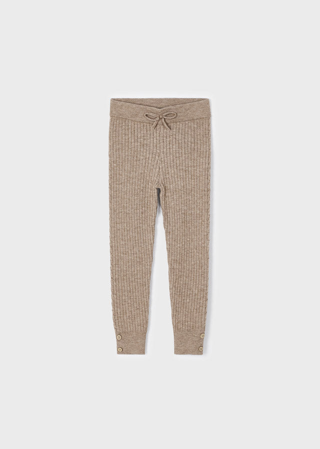 Leggings Maglia Costine Beige