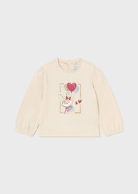 Maglietta Beige Manica Lunga Love Baloons