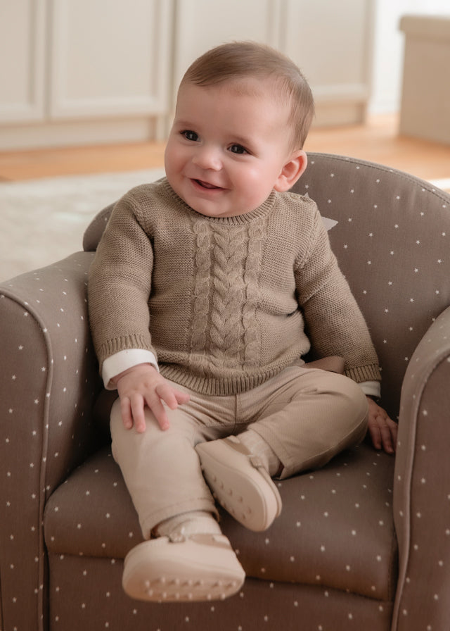 Maglione Marrone Ricami