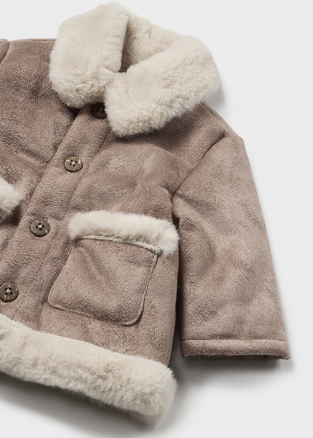 Cappotto Double Face Marrone Pelliccia