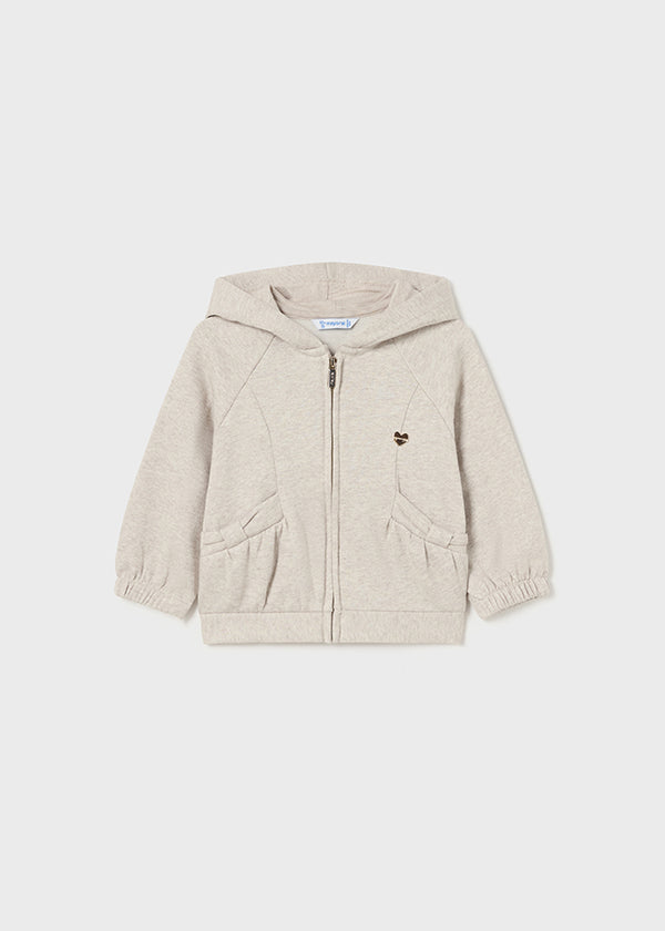 Felpa Basic Grigia con Dettaglio