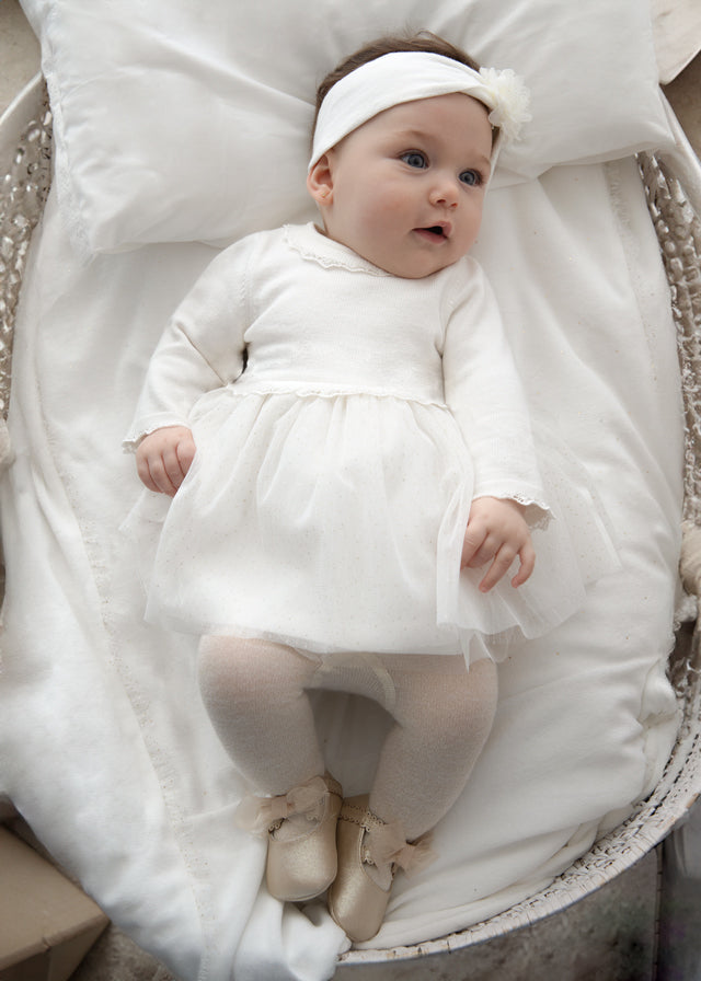Vestito Neonata Bianco con Maglione